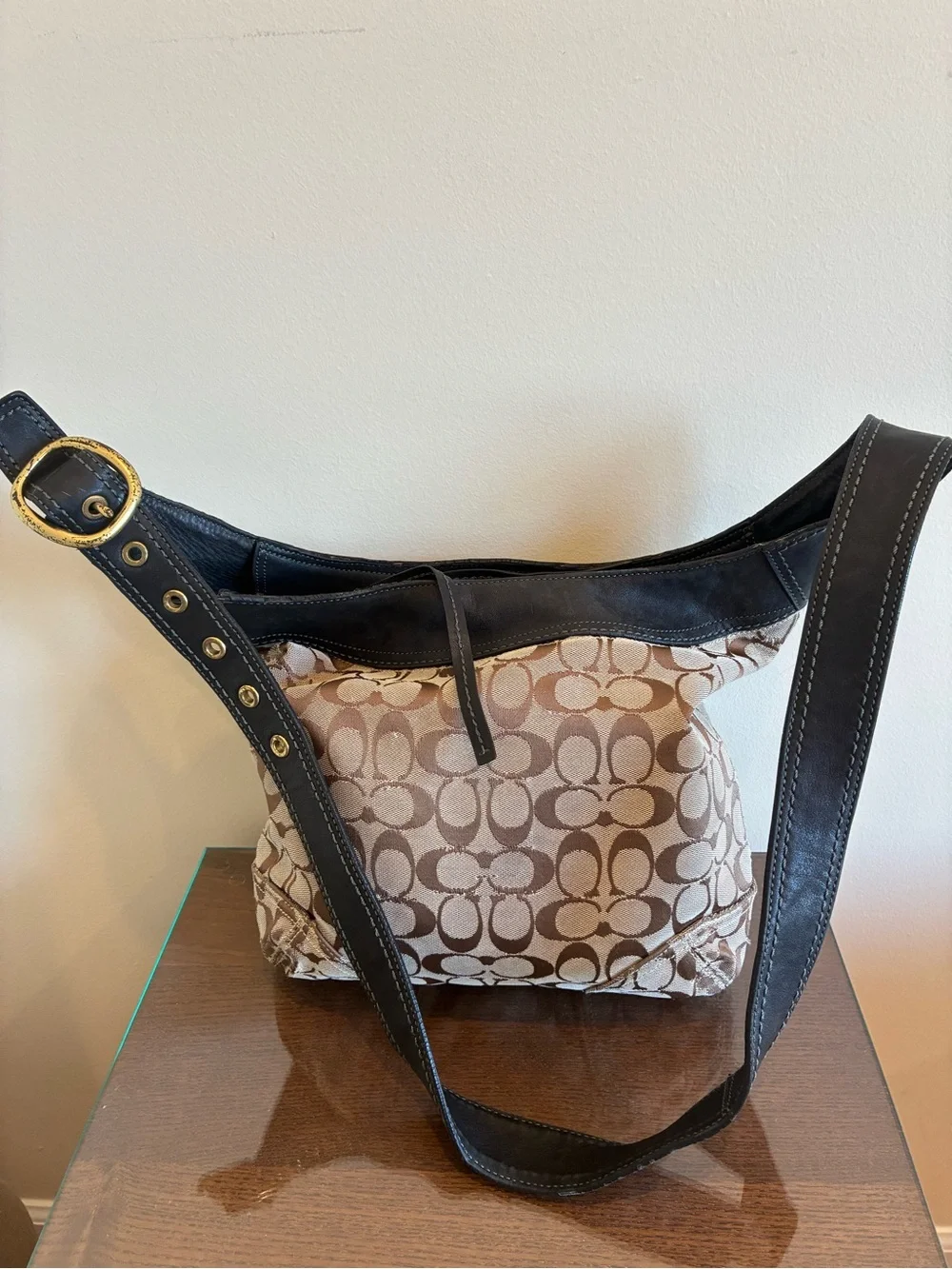 Vintage Coach Soho Signature C Jacquard Hobo Shoulder Bag Y2k